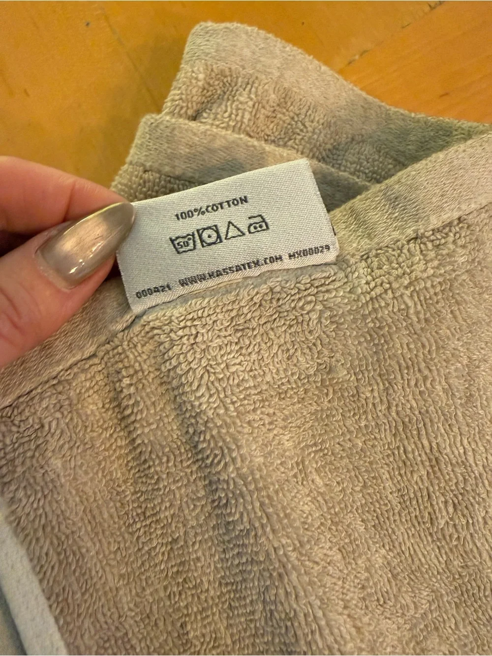 Kassatex New York Tan 100% Cotton Oversized Bath Towel 36.75x65